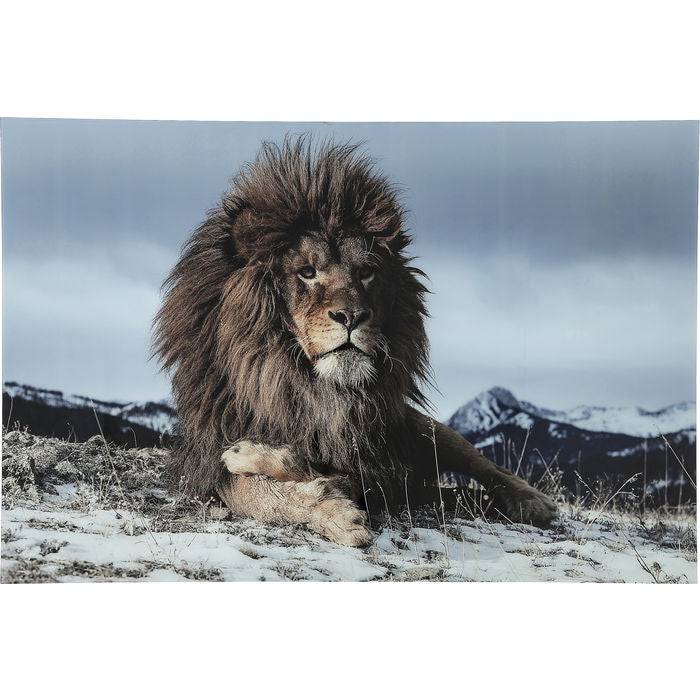 Picture Glass Proud Lion 120x180cm - JULIA VENCE STORE