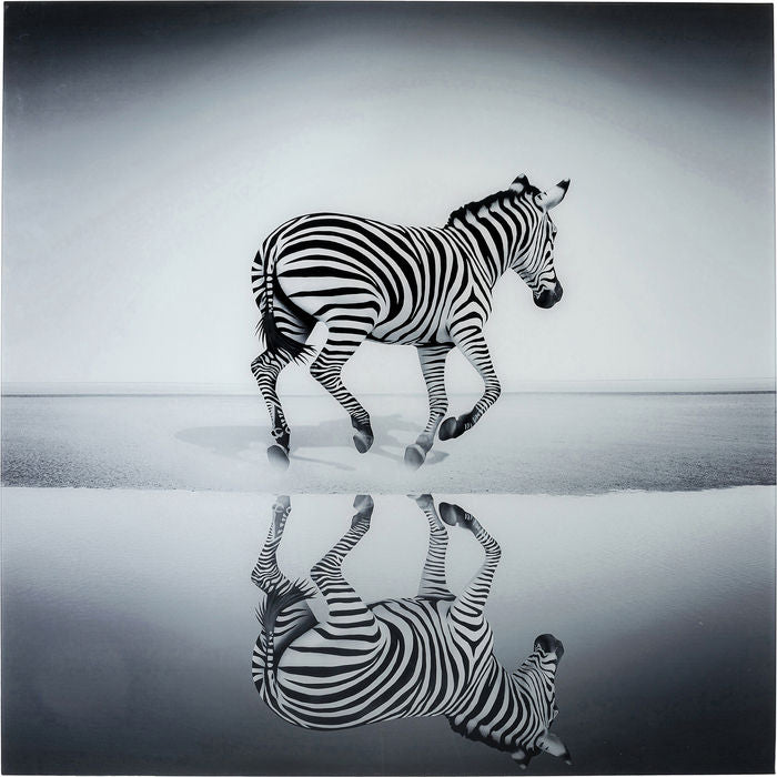 Picture Glass Savanna Zebra 120x120