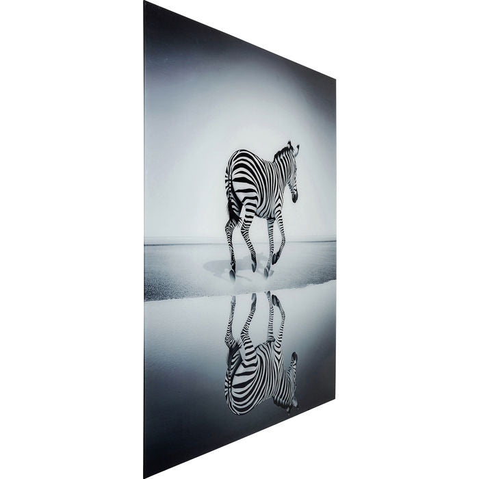 Picture Glass Savanna Zebra 120x120