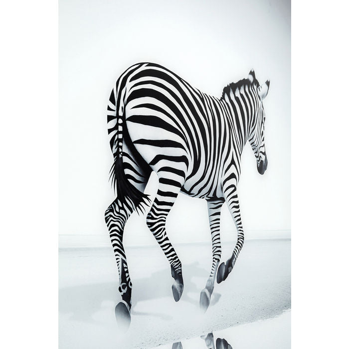 Picture Glass Savanna Zebra 120x120