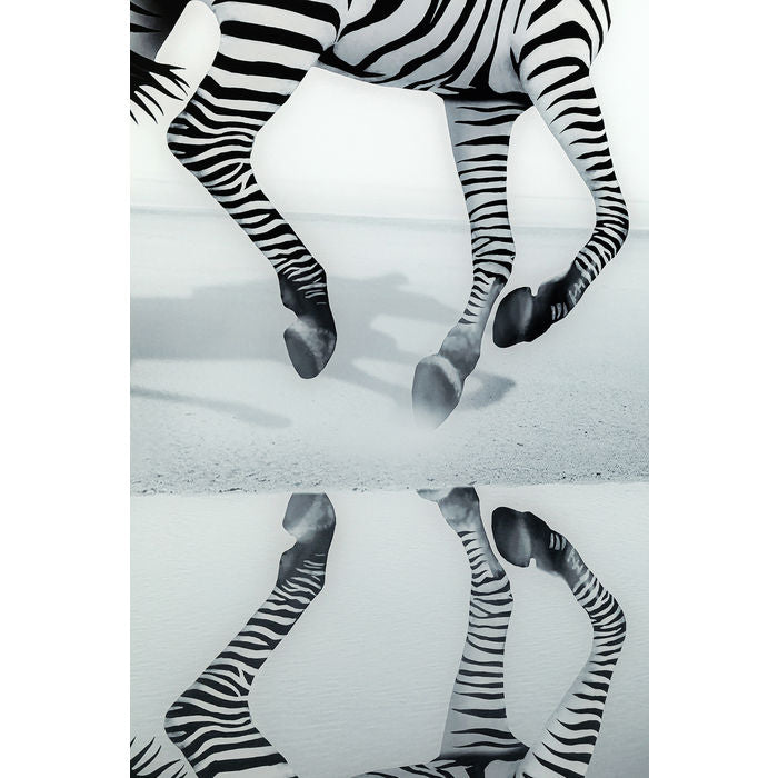 Picture Glass Savanna Zebra 120x120