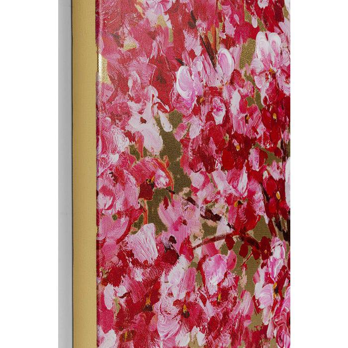 Picture Touched Flower Couple Gold Pink 160x120cm - JULIA VENCE STORE