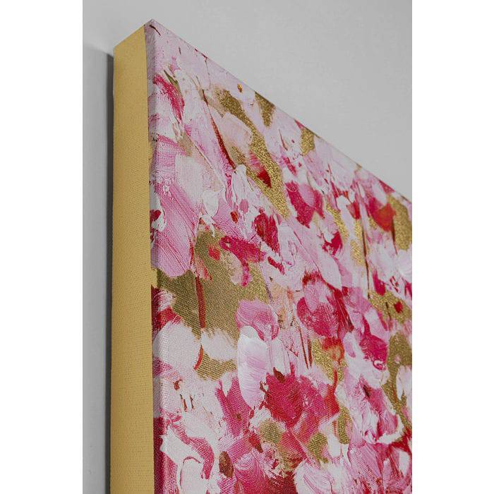 Picture Touched Flower Couple Gold Pink 160x120cm - JULIA VENCE STORE