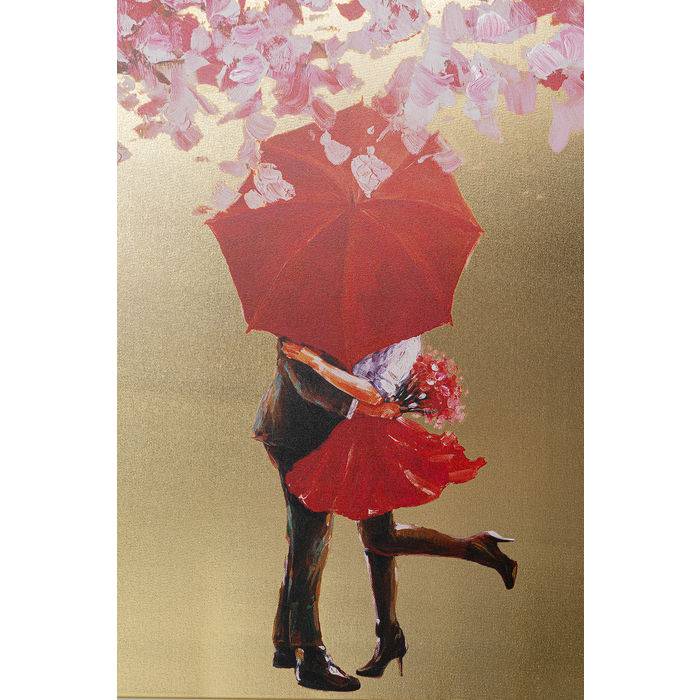 Picture Touched Flower Couple Gold Pink 160x120cm - JULIA VENCE STORE