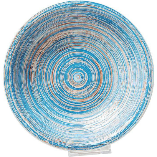 Plate Deep Swirl Blue ‚àö√≤21cm - JULIA VENCE STORE