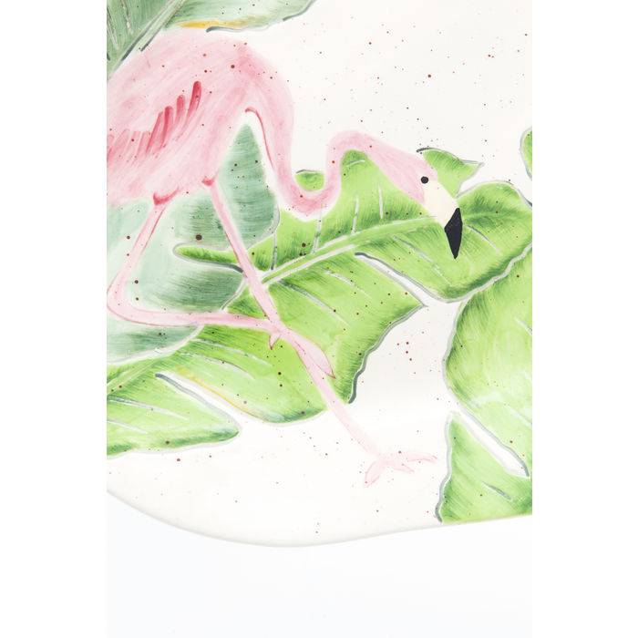 Plate Flamingo Holidays Oval 40cm - JULIA VENCE STORE