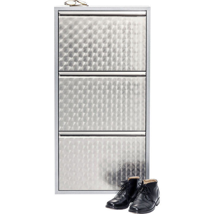 Silver Shoe Cabinet 