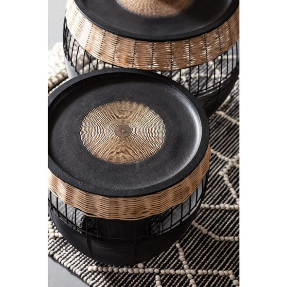Side Table African Drums (2/Set)