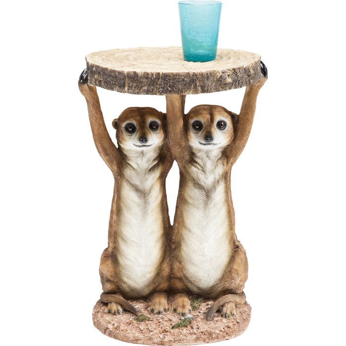 Side Table Animal Meerkat Sisters Ø33cm