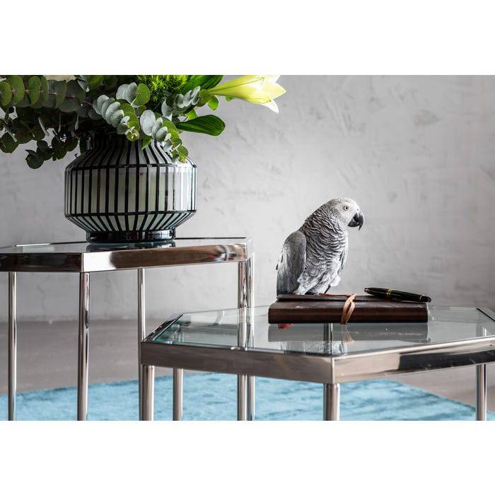 Side Table Comb Silver 55 - JULIA VENCE STORE