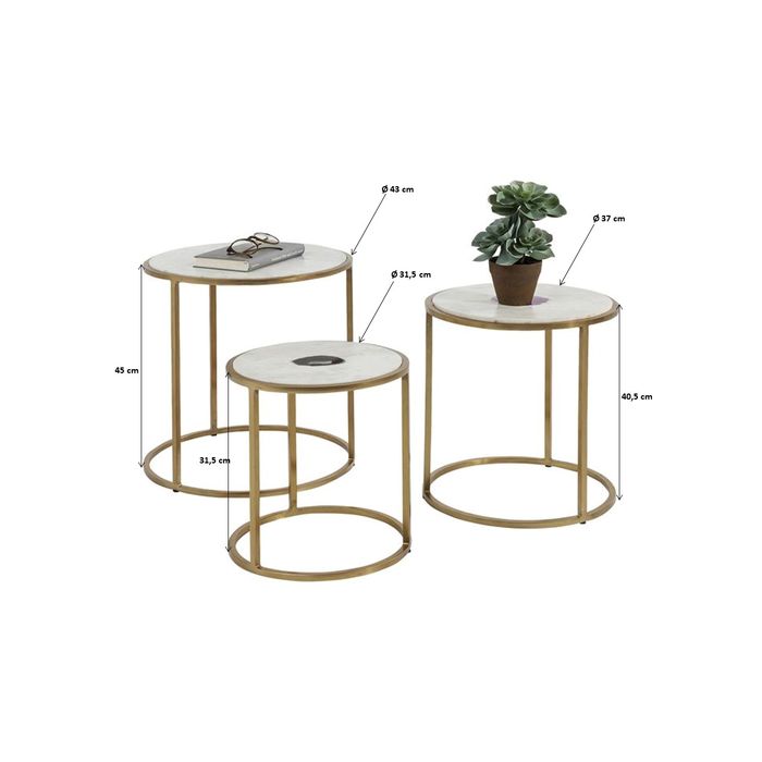 Marble Side Table Set |