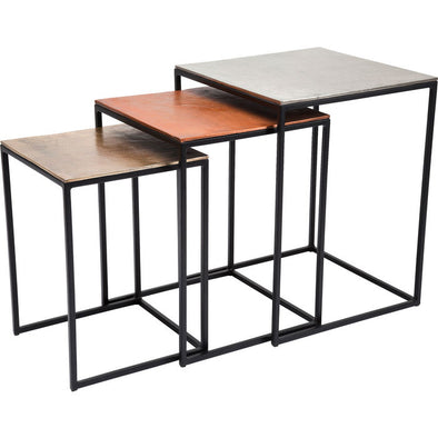 Side Table Loft Square Vintage (3/Set) 41x41cm