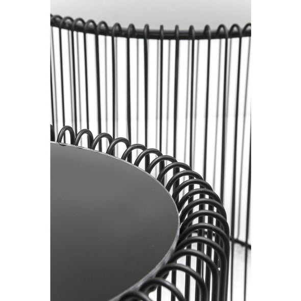 Side Table Wire Black (2/Set) Ø44cm
