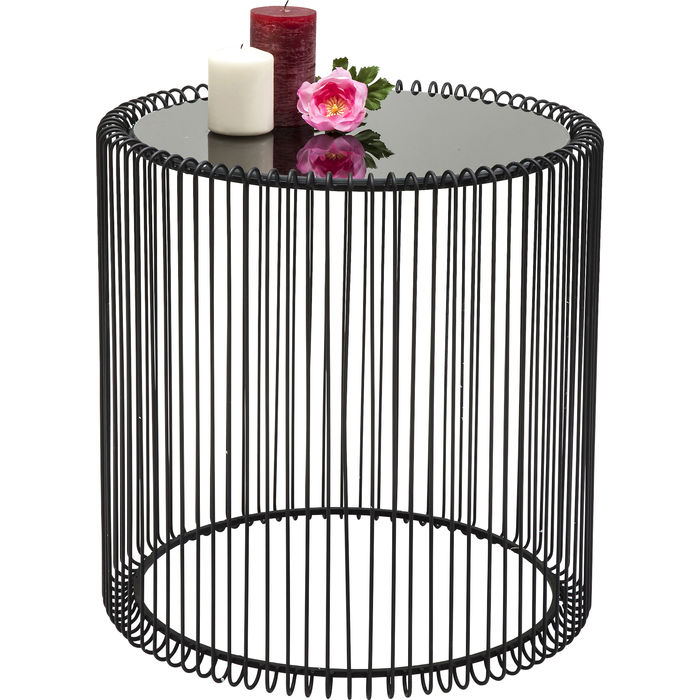 Side Table Wire Black (2/Set) Ø44cm