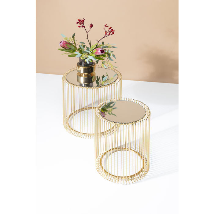 Side Table Wire Brass (2/Set)