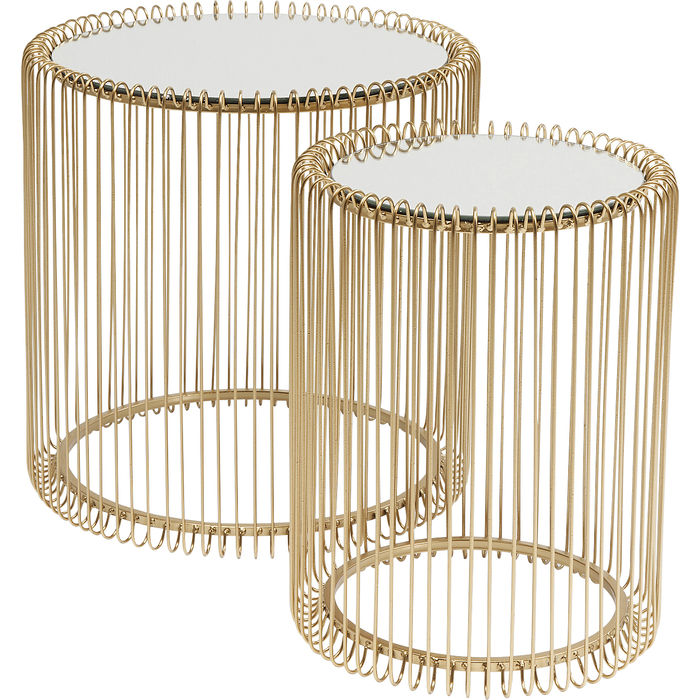 Side Table Wire Brass (2/Set)