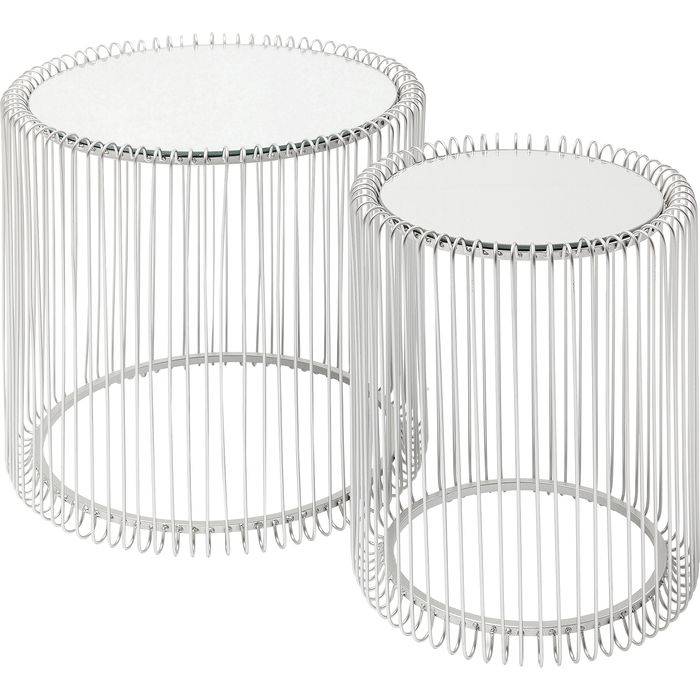 Side Table Wire Silver (2/Set) ‚àö√≤44cm - JULIA VENCE STORE