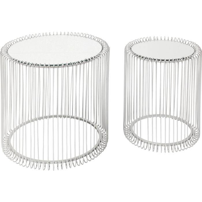 Side Table Wire Silver (2/Set) ‚àö√≤44cm - JULIA VENCE STORE