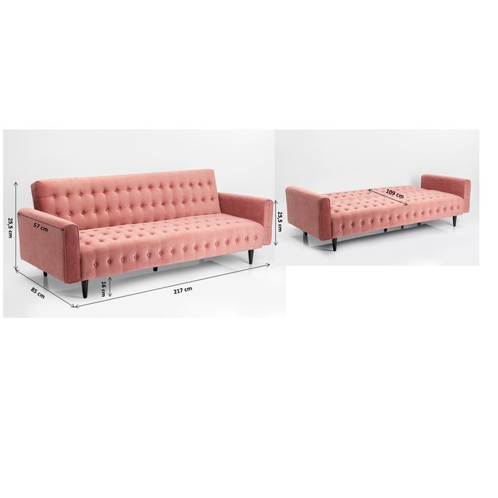 Sofa Bed Milchbar Mauve 219cm