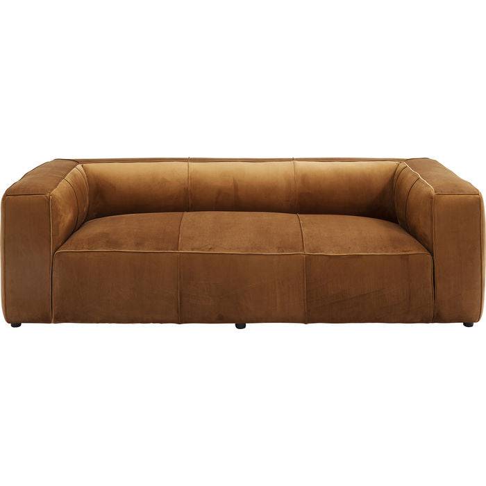 Sofa Cubetto 3-Seater Velvet Braun - JULIA VENCE STORE