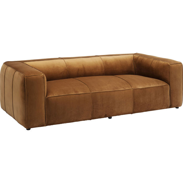 Sofa Cubetto 3-Seater Velvet Braun