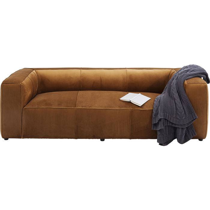 Sofa Cubetto 3-Seater Velvet Braun - JULIA VENCE STORE