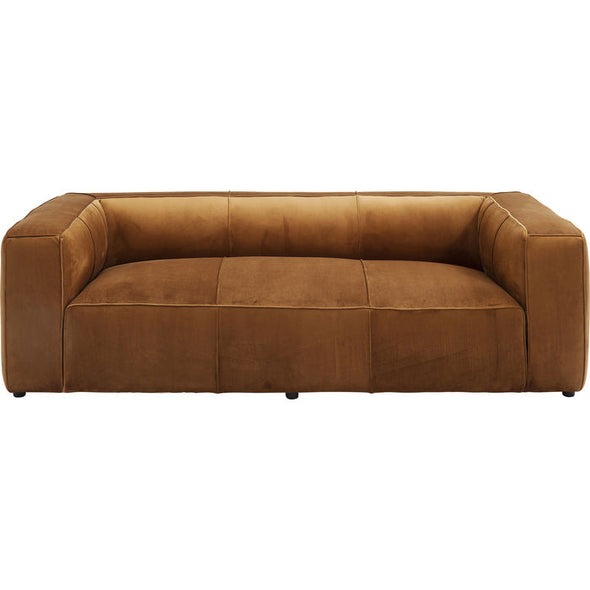 Sofa Cubetto 3-Seater Velvet Braun