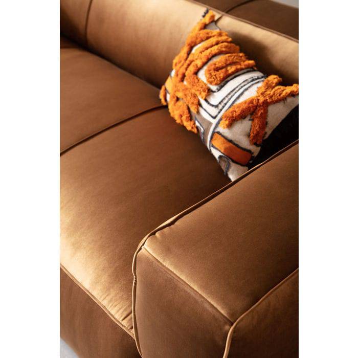 Sofa Cubetto 3-Seater Velvet Braun - JULIA VENCE STORE