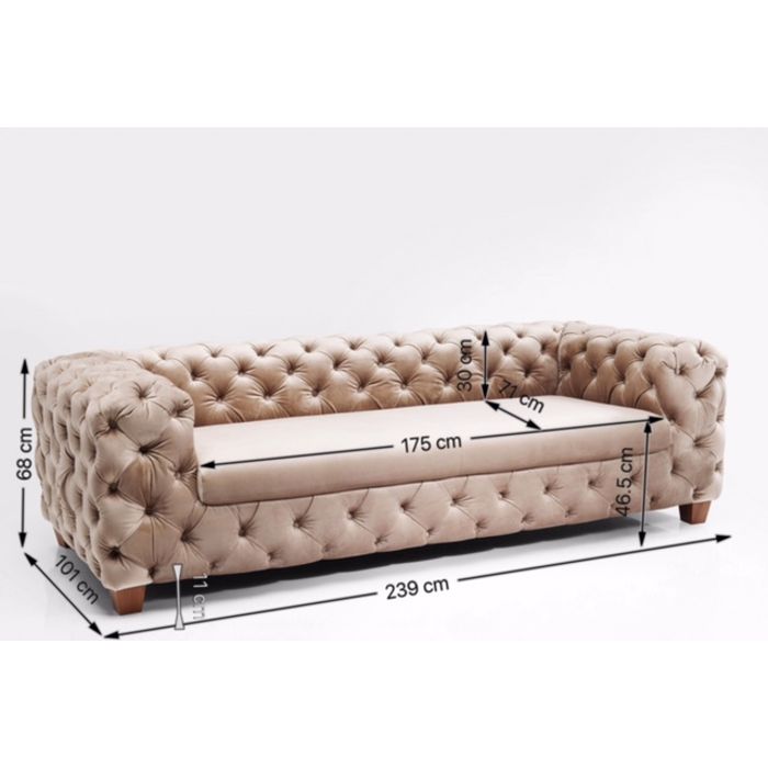 Velvet Chesterfield Sofa