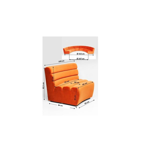 Sofa Element Wave Orange