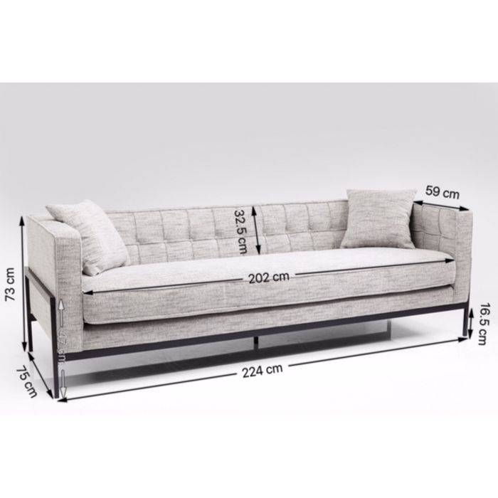 Sofa Loft 3-Seater Salt & Pepper