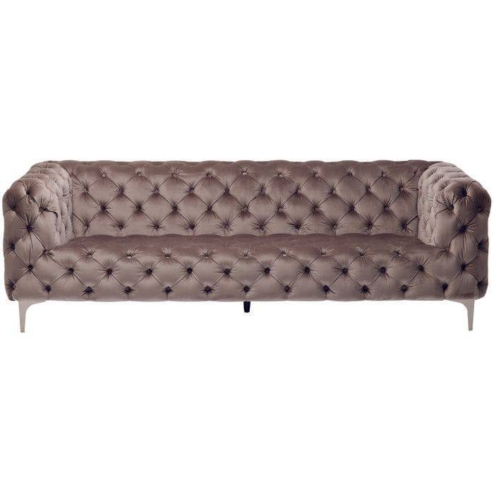 Sofa Look 3-Seater Velvet Grey