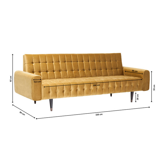 Sofa Milchbar 3-Seater Velvet Honey