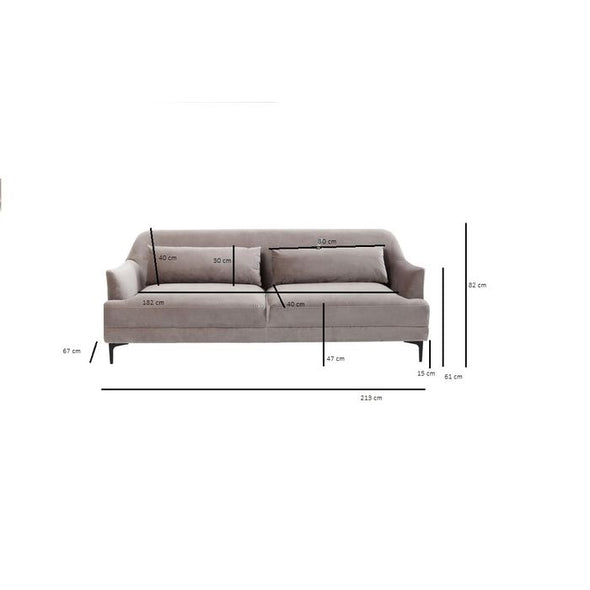 Sofa Proud 3-Seater Grey