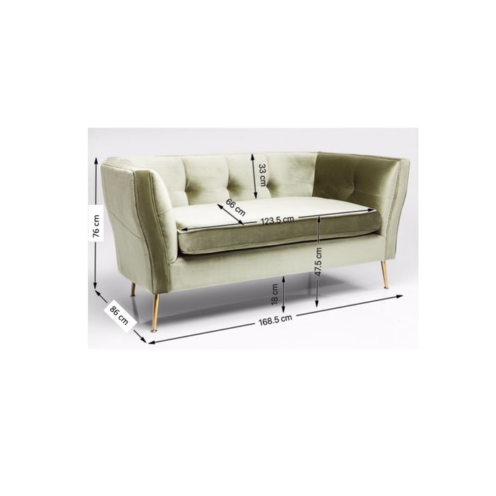 Sofa Rimini 2-Seater Green