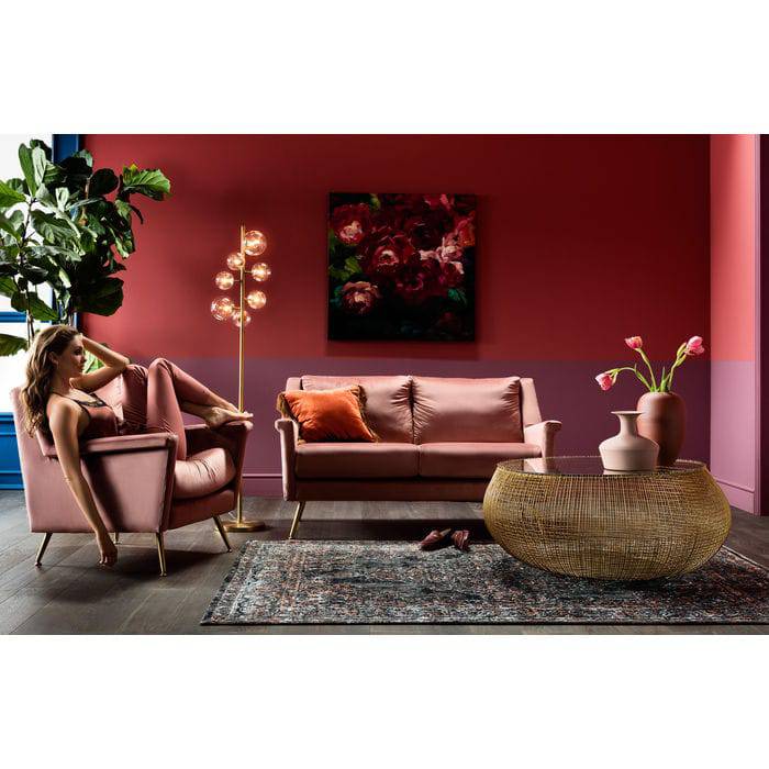 Sofa San Diego 2-Seater Rose 143cm - JULIA VENCE STORE