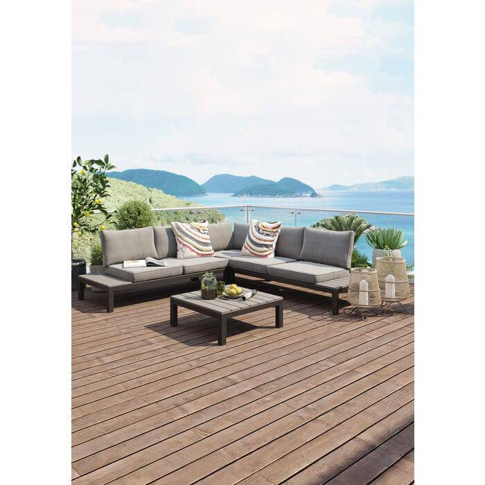 Sofa Set Holiday Black (4-Pieces)