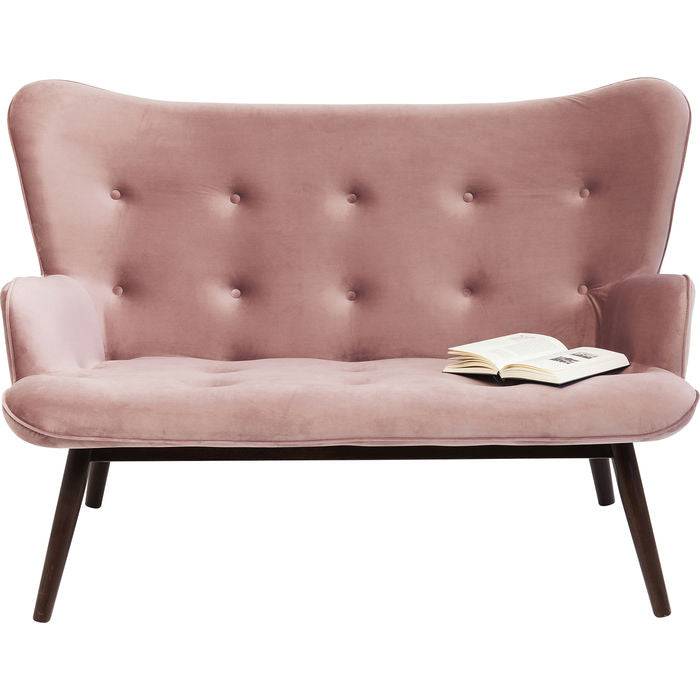 Sofa Vicky 2-Seater Velvet Rose - JULIA VENCE STORE