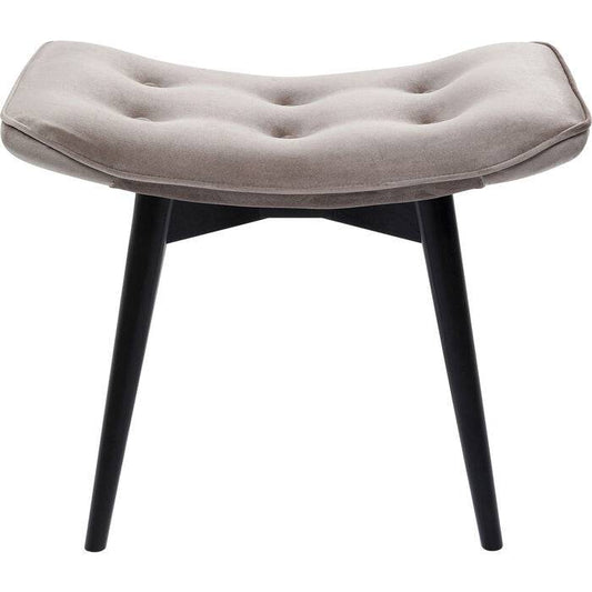 Stool Black Vicky Velvet Grey 46x59cm