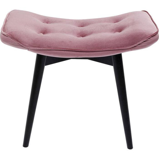 Stool Black Vicky Velvet Mauve 46x59cm - JULIA VENCE STORE