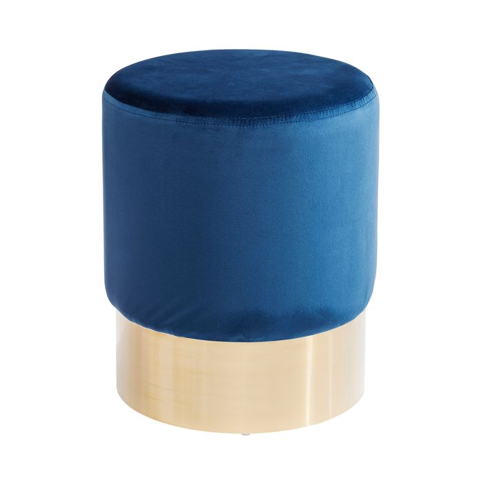 Stool Cherry Blue Brass Ø35cm