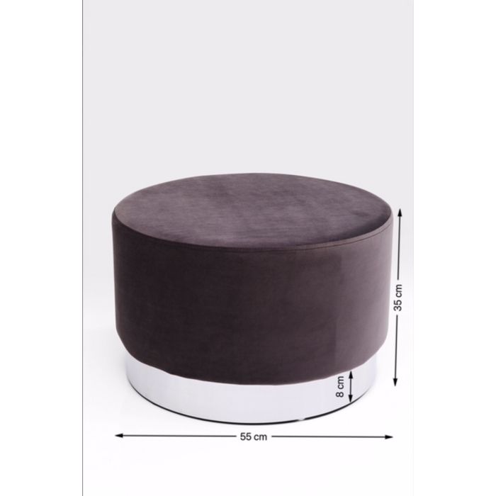 Stool Cherry Dark Grey Silver ‚àö√≤55cm