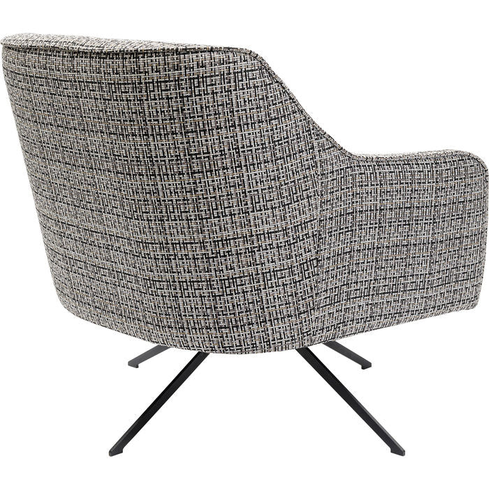 Swivel Armchair Iceland Black White