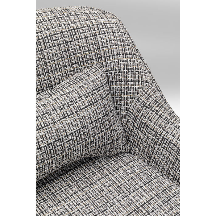 Swivel Armchair Iceland Black White