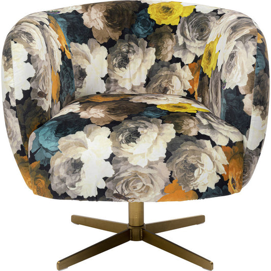 Swivel Armchair Peony Yellow