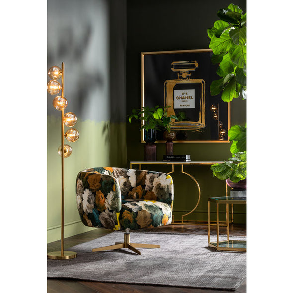 Swivel Armchair Peony Yellow