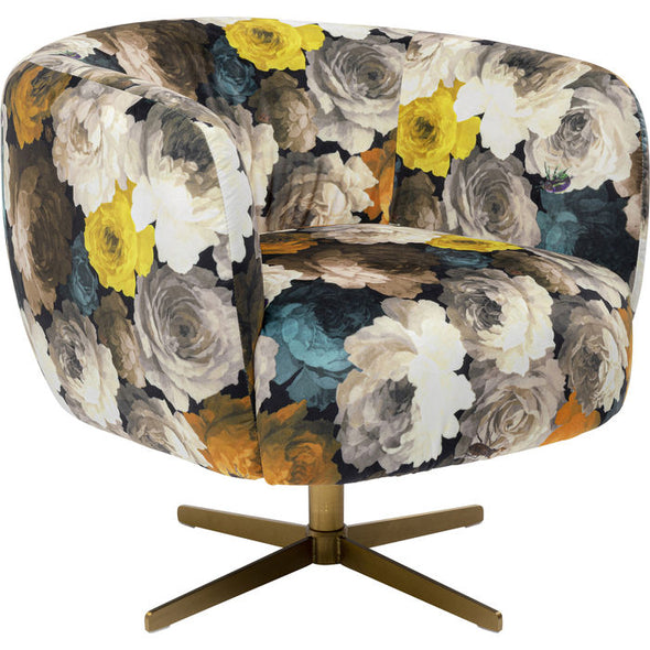 Swivel Armchair Peony Yellow