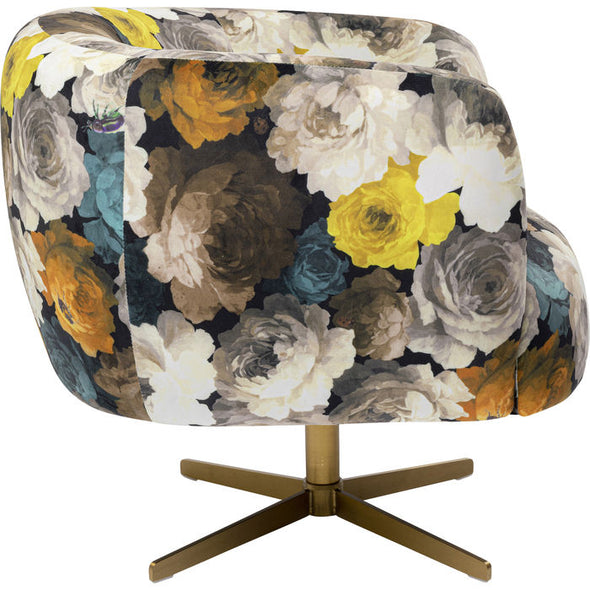 Swivel Armchair Peony Yellow