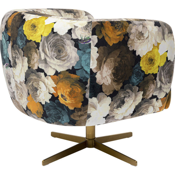 Swivel Armchair Peony Yellow