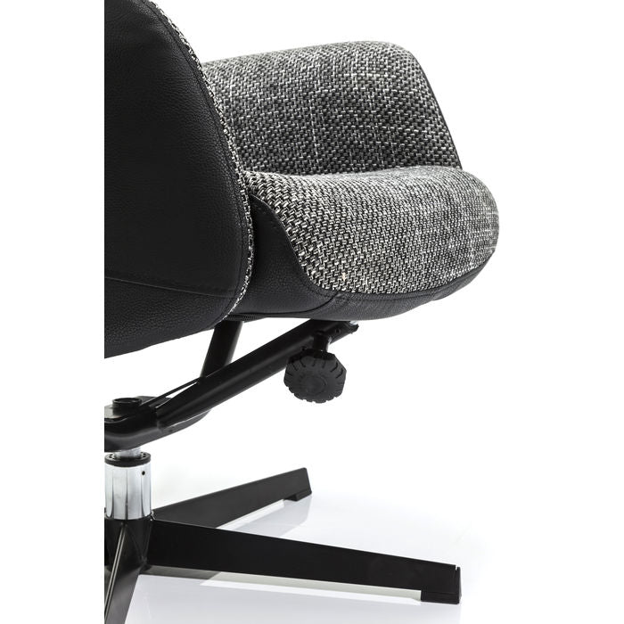 Swivel Armchair with Stool Ohio Salt and Pepper